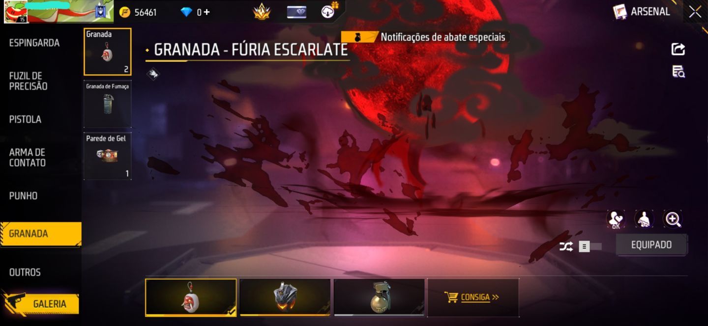 CONTA FREE FIRE COM CONJUNTO DAMA ESCALARTE | AWM ATRIBUTADA | CARTÃO DE TROCA