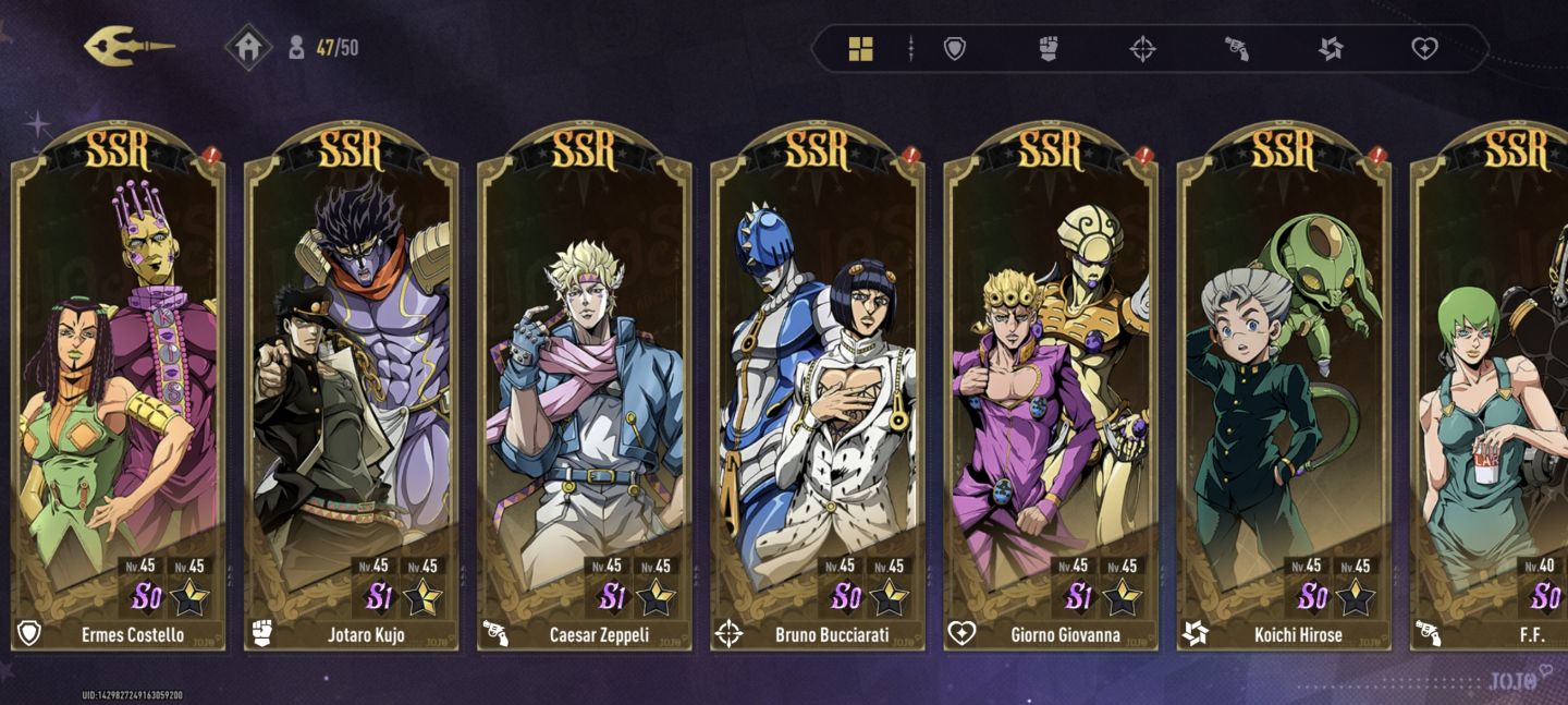 JOJO'S BIZZARRE ADVENTURE GS MELHORES PERSONAGENS