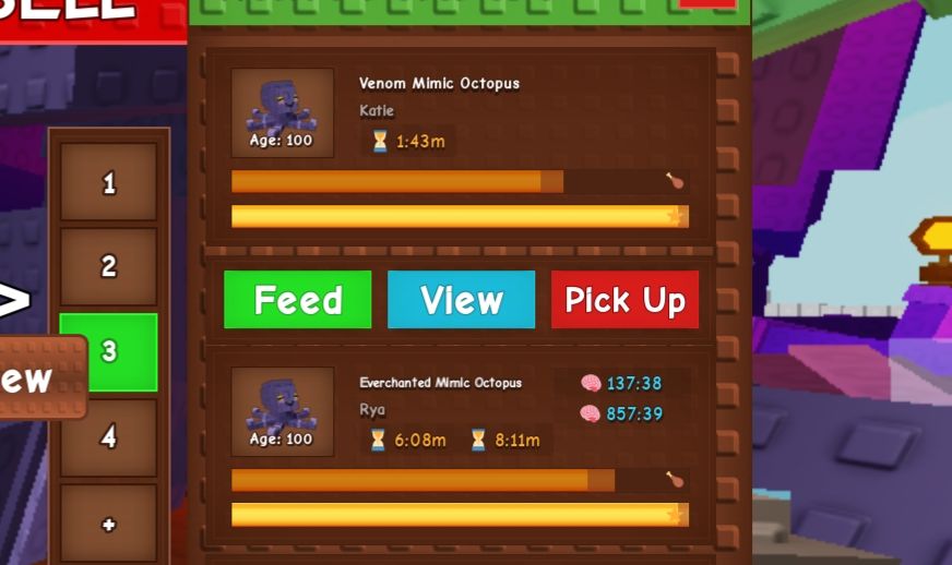 PETS GROW A GARDEN QUASE DE GRAÇA!4 mimics 1 peryton tudo level max