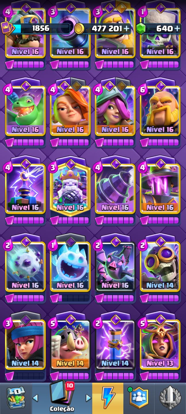 Acc Clash Royale bem upada