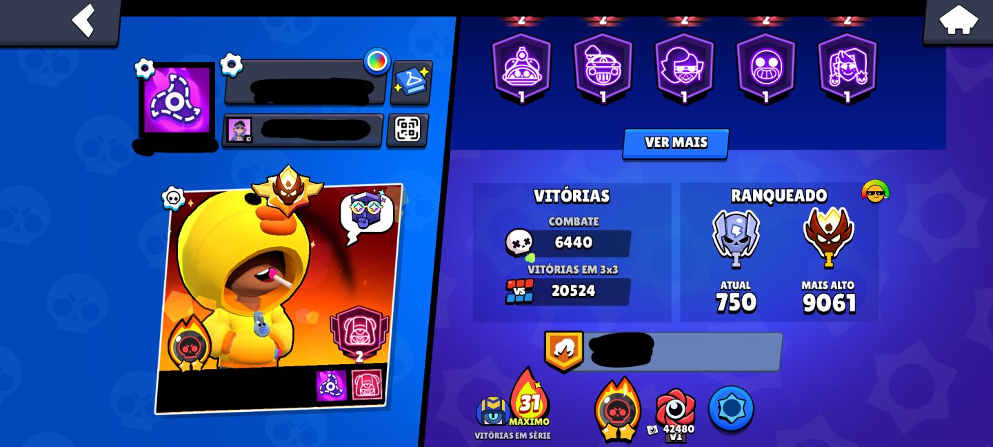 Conta de Brawl stars de 2019 Full prestígio 1 e level 11