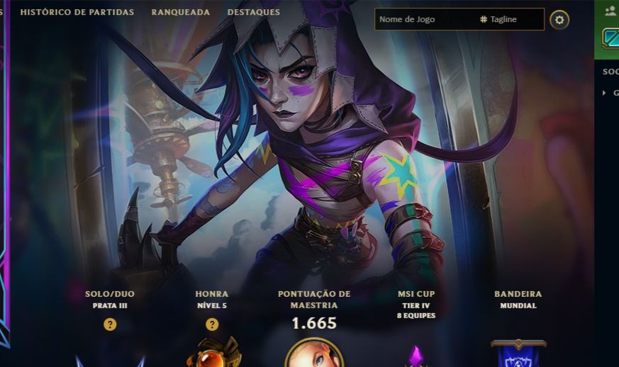 Conta lol no bronze por escolha top 12 no Brasil de level