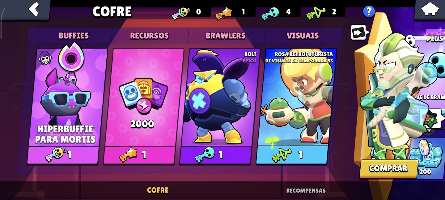 CONTA BRAWL STARS RARA