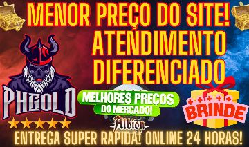 (MENOR PREÇO DO SITE) - PRATA - ALBION ONLINE - ATENDIMENTO 24 HORAS!