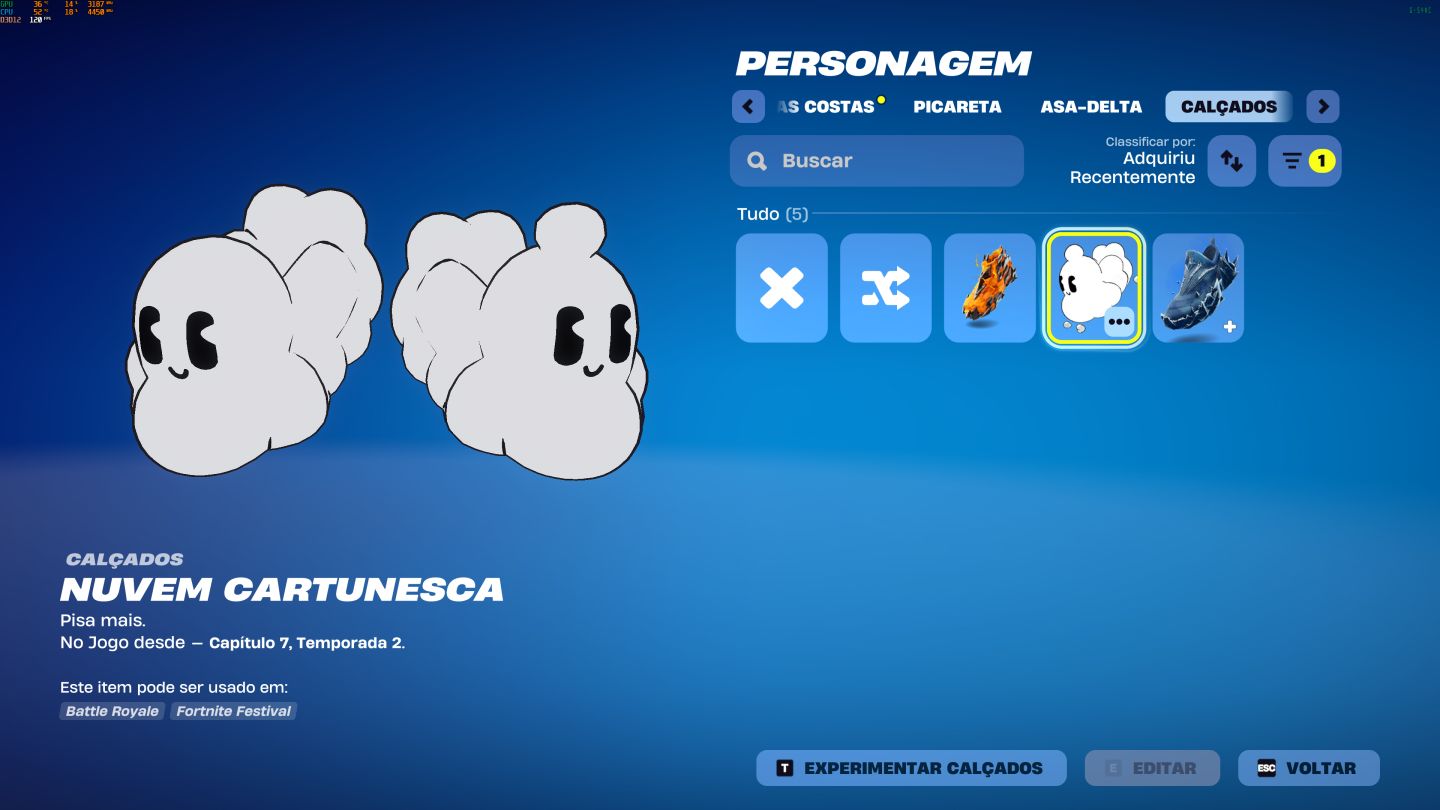Conta fortnite com pacote ghostface pacote cartoon e creww