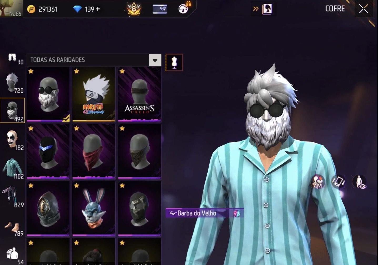 CONTA FREE FIRE +1000 peitorais E + de 15 mil reais gastos EXTREMAMENTE GEMADA