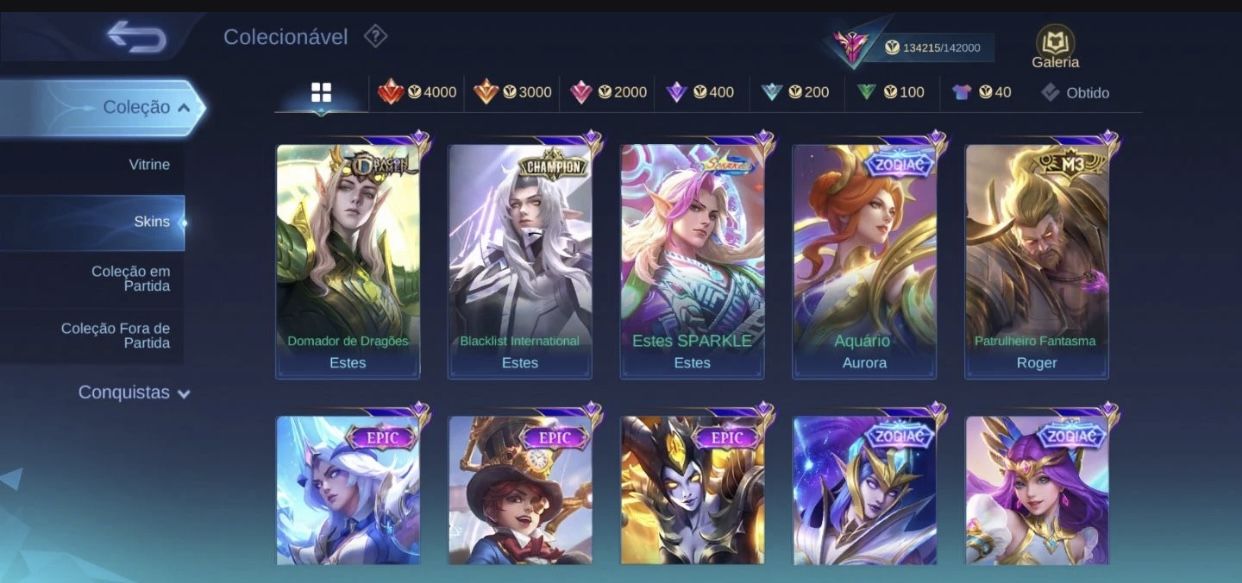 Conta de móbile Legends