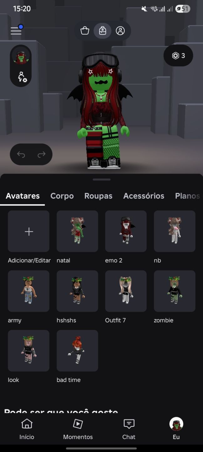 Conta feminina no ROBLOX!!!