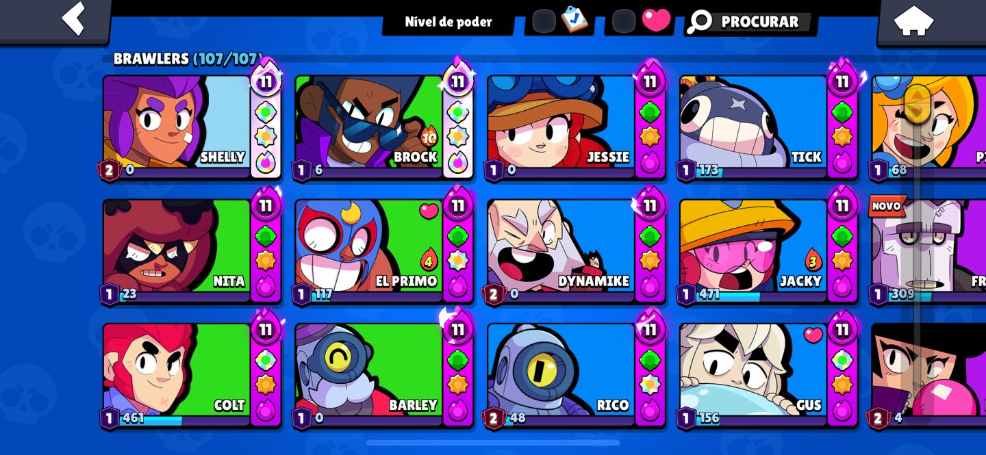 CONTA COM TODOS BRAWLERS LIBERADOS QUASE MESTRE 2 70K TROFEUS