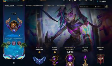CONTA LOL JINX EXALTADA+YASUO EMISSÁRIO DA ESCURIDAO+548 SKINS