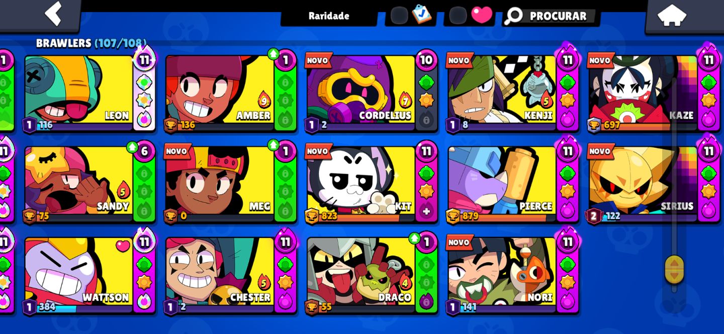 Conta barata com todos Brawlers 45 k de troféus