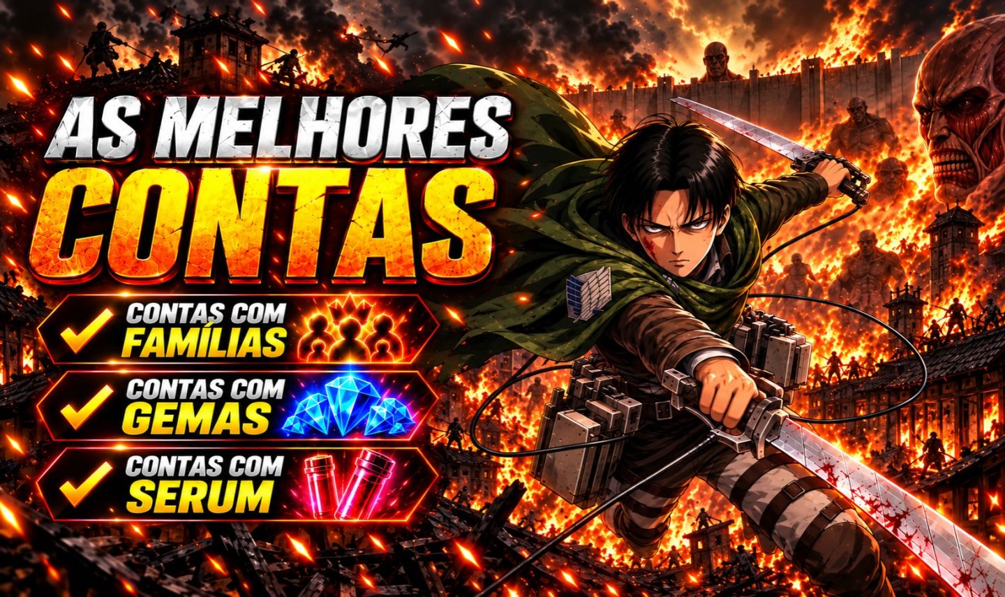 ENTREGA AUTO | ATTACK ON TITAN REVOLUTION | CONTAS | LEIA A DESCRIÇÃO | AOTR
