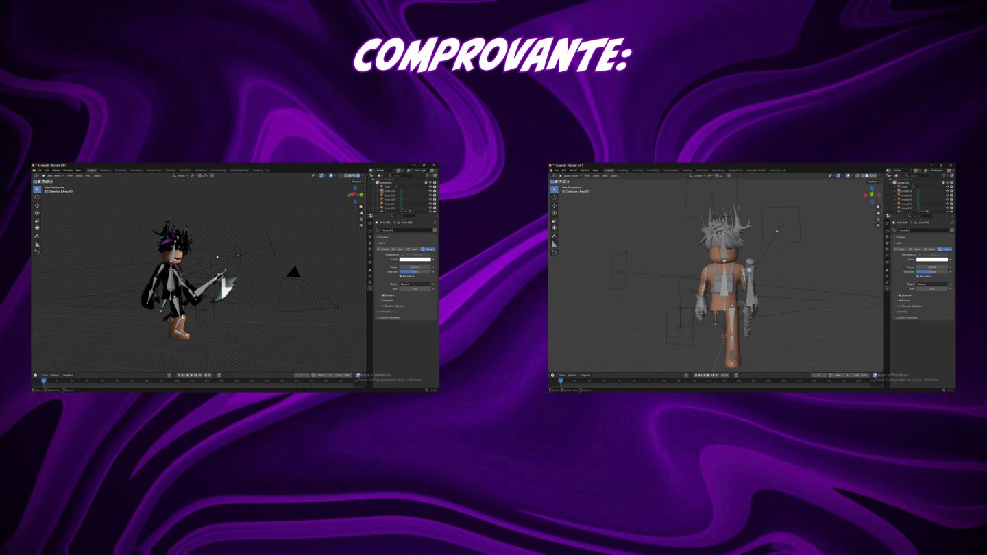 GFX Roblox 3D Profissional | Blender | A partir de R$ 10