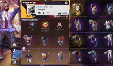CONTA DE FREE FIRE RARIDADE 1, 2, 3, 4...