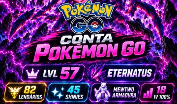 CONTA POKÉMON GO NÍVEL 57 COLEÇÃO COM ETERNATUS, MEWTWO ARMADURA E LENDÁRIOS!