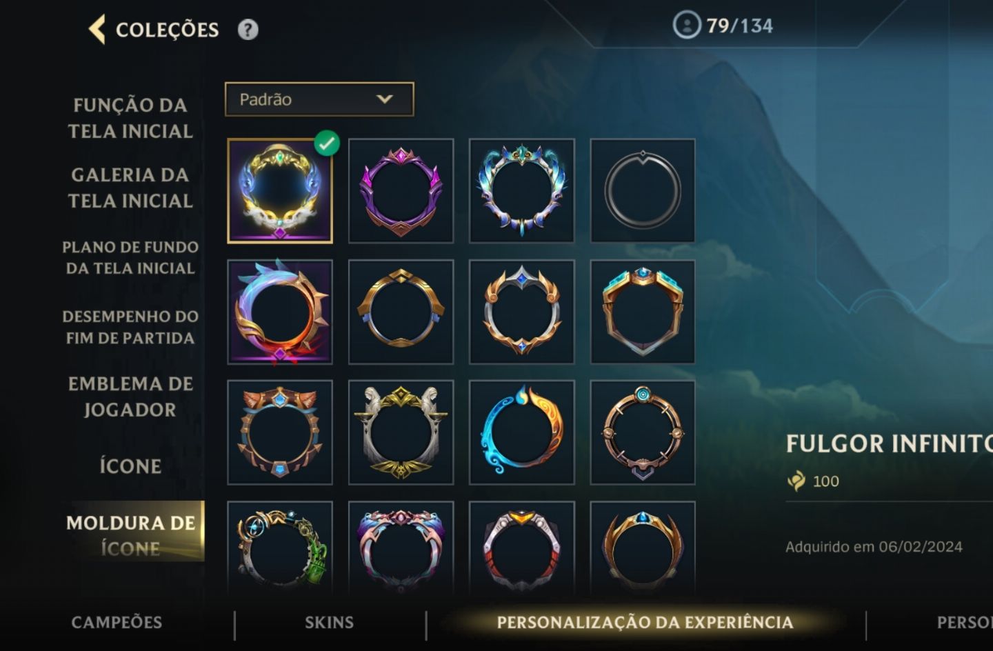 Conta main ADC com mais de 11k em skins