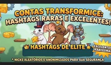 TRANSFORMICE - CONTAS COM HASHTAGS RARAS