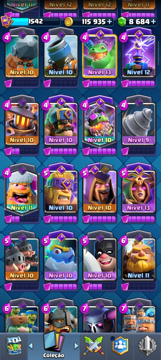 Conta Clash Royale Arena 21