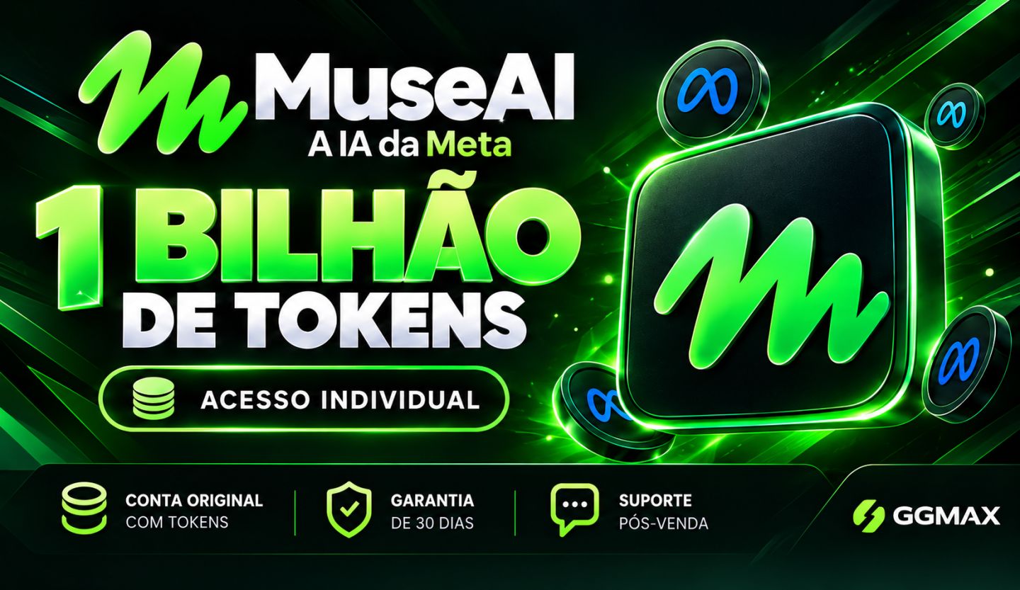 CONTA MUSE AI INDIVIDUAL | 1 BILHÃO DE TOKENS | SÓ SUA | 30 DIAS DE ACESSO