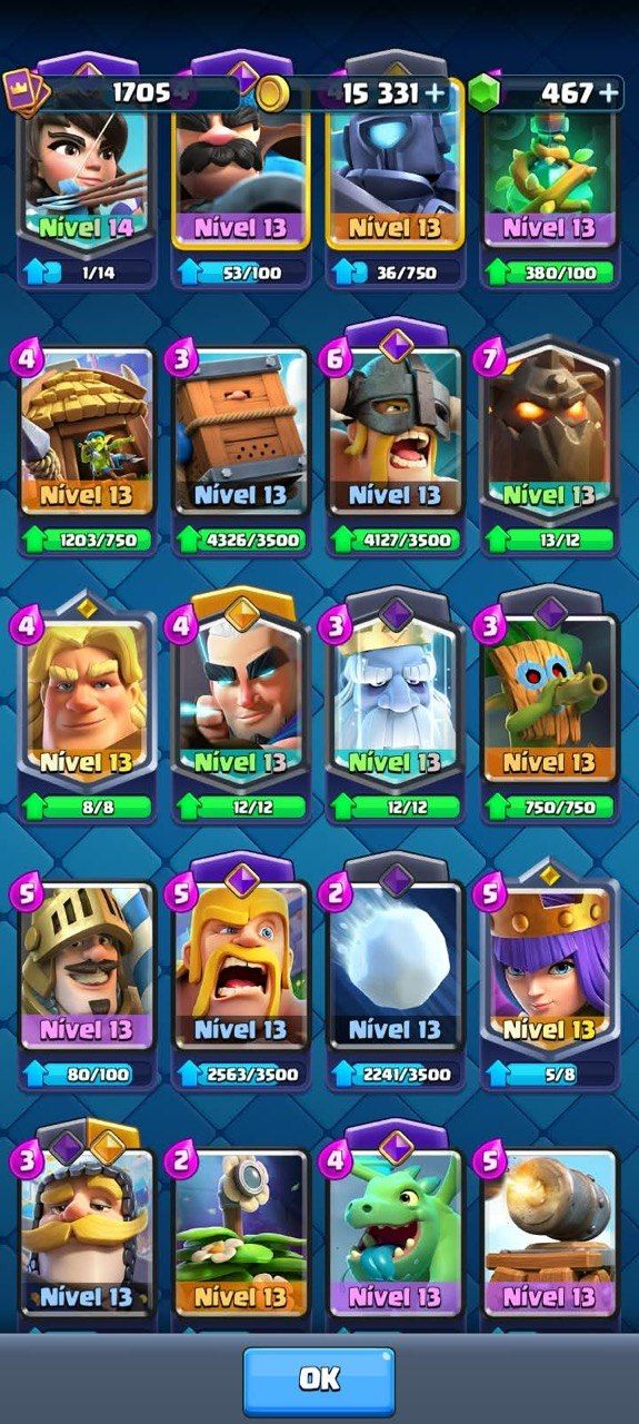 CONTA CLASH ROYALE - LIGA 1