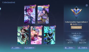 CONTA MOBILE LEGENDS COM SKIN COLLECTOR DA MELISSA !!