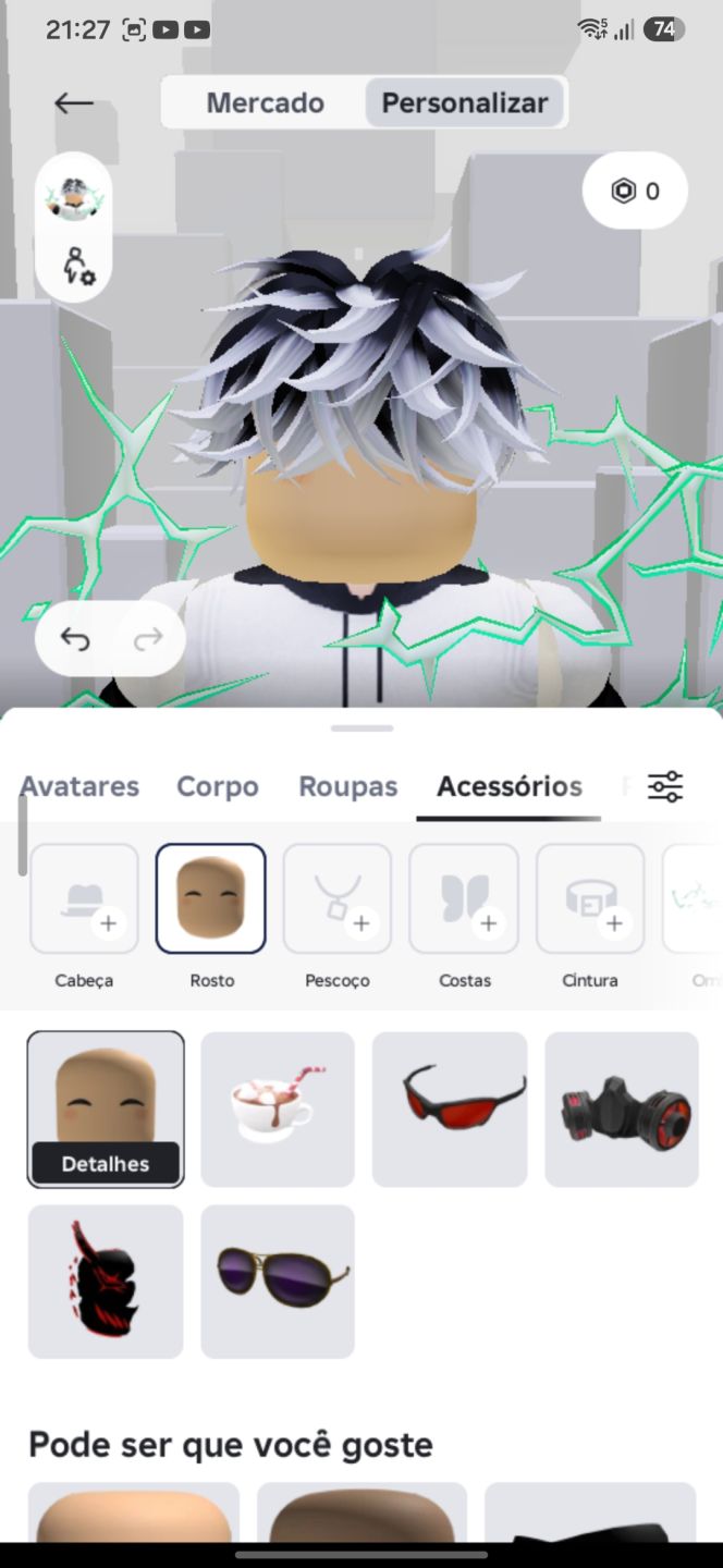 Conta de Roblox cheia de skins e itens raros