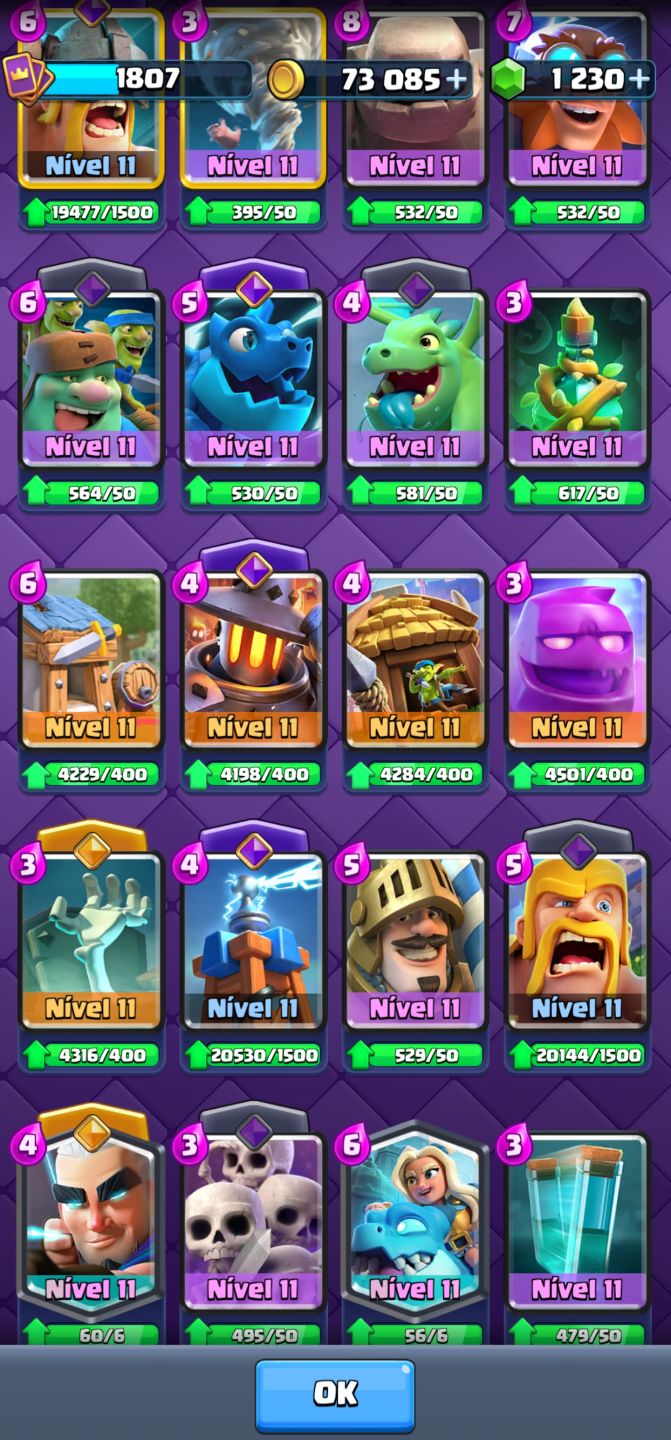 CONTA CLASH ROYALE 10 ANOS + EMOTE RARO FANTASMA REAL|14.000 TROFÉUS|REI 16 MAX