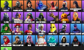 Conta focada em skins e emotes super raros!