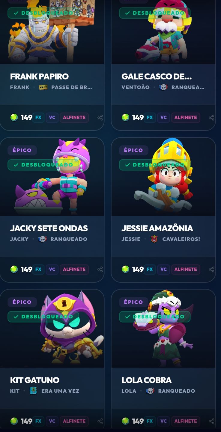 Conta Brawl Stars Diamante I