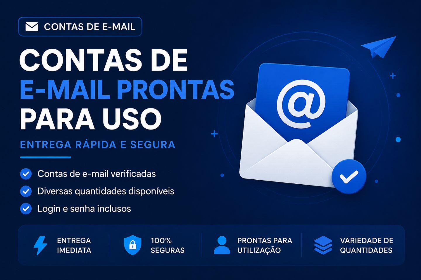 Contas de E-mail Prontas para Uso | Entrega Rápida