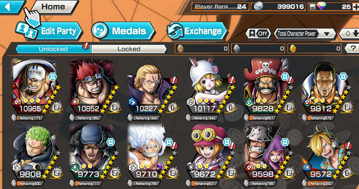 OPBR 10 Ex Akainu MAX, metade 80+ (kizaru, aokiji, G5branco, roger) e metade 60+