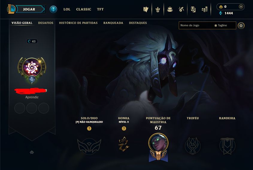 Conta LoL Smurf | Nível 43 | 45 Skins | Lux Soul Fighter | MMR Zerado | Full Ace
