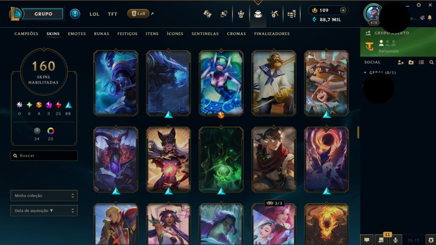 CONTA LEAGUE OF LEGENDS COM 9 ANOS DE USO SKINS ESPECIAIS
