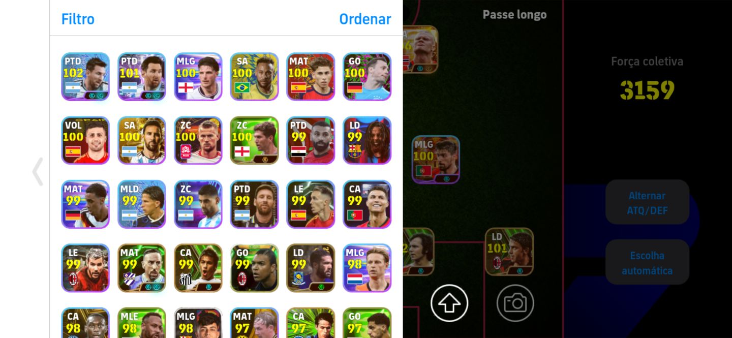 Conta eFootball Mobile|Força 3159|Beckenbauer Costacurta Neymar Santos + 5.8M GP