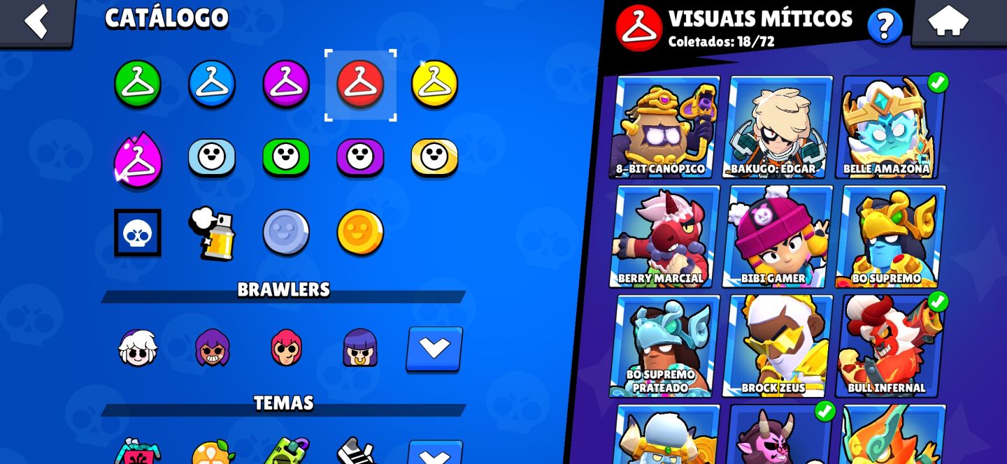 Conta brawl Stars com várias skins e troféus!