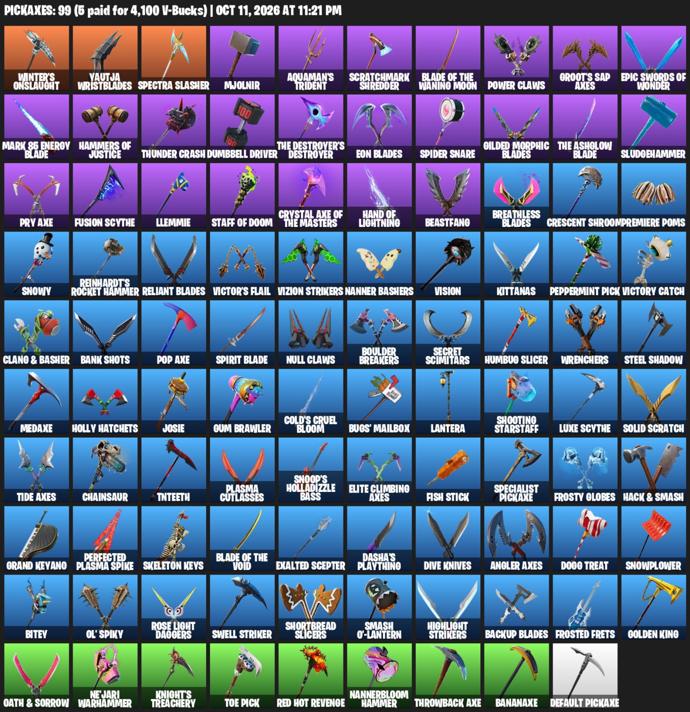 CONTA FN - Midas Dourado, Iris, Lara Croft, PASSE da Marvel FULL + 7 PASSES, etc