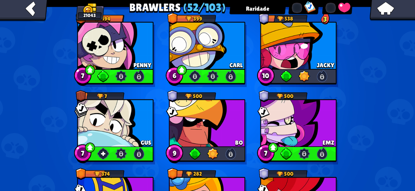 Conta brawl stars antiga e gemada