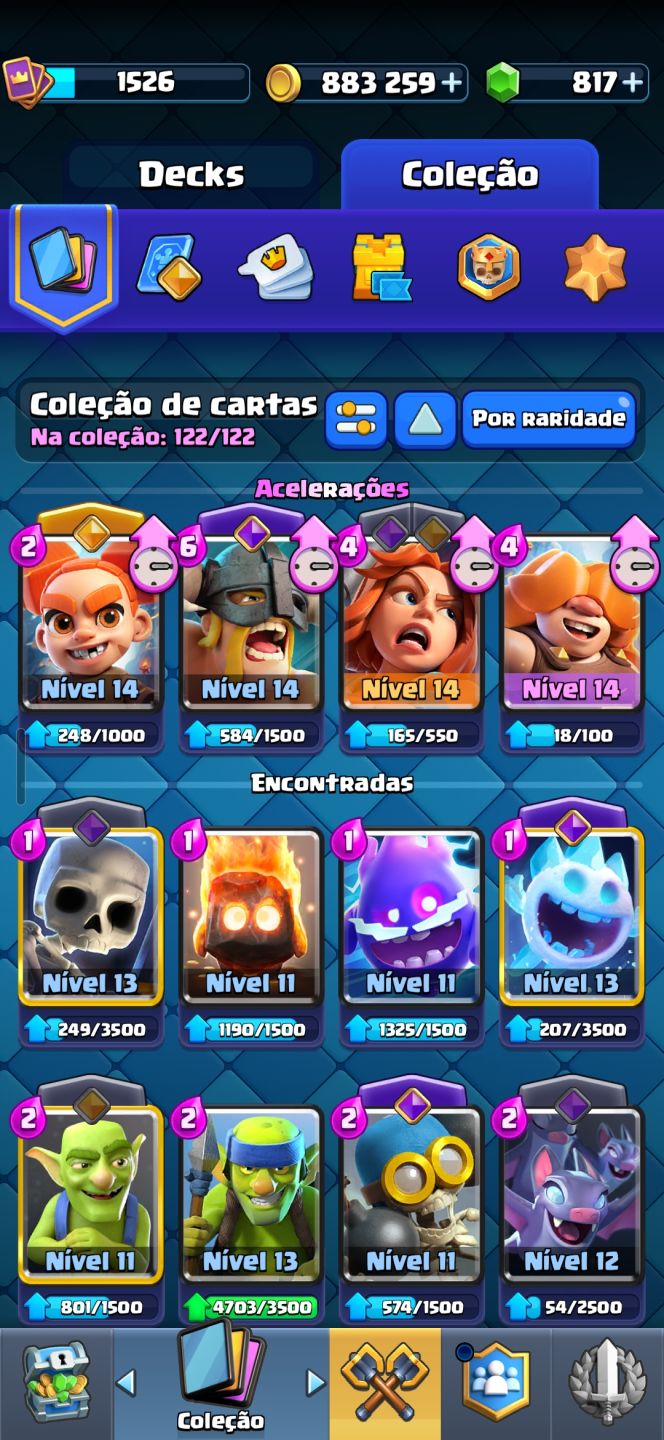 Conta Clash Royale 10K Troféus Arena 26 Todas as Cartas