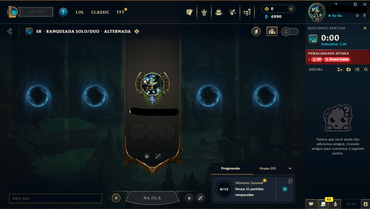 FILA DIAMANTE+ | CONTA LOL BR LVL 38 46 CHAMPS 52 SKINS FULL ACESSO