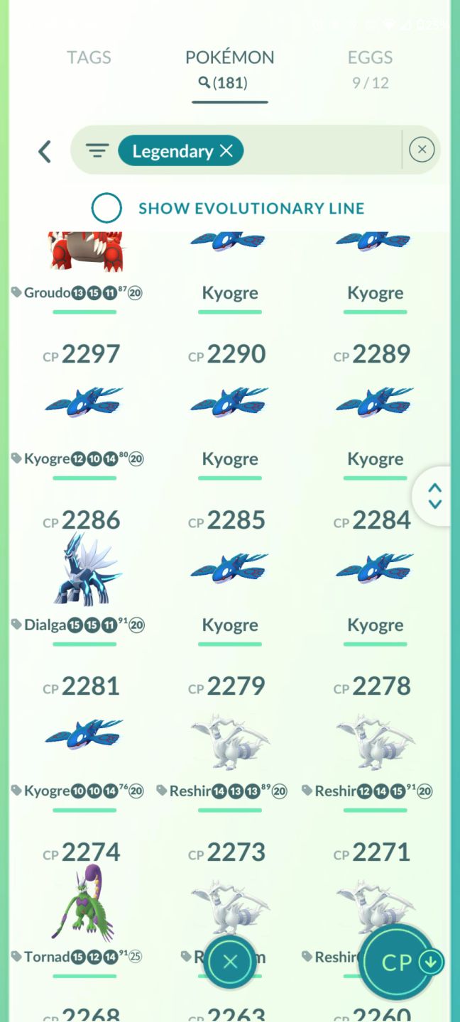 Conta de 2019 Pokemon go, recheada de lendario!