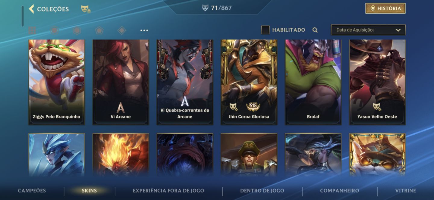 CONTA DE WILD COM LENDA E MONARCA