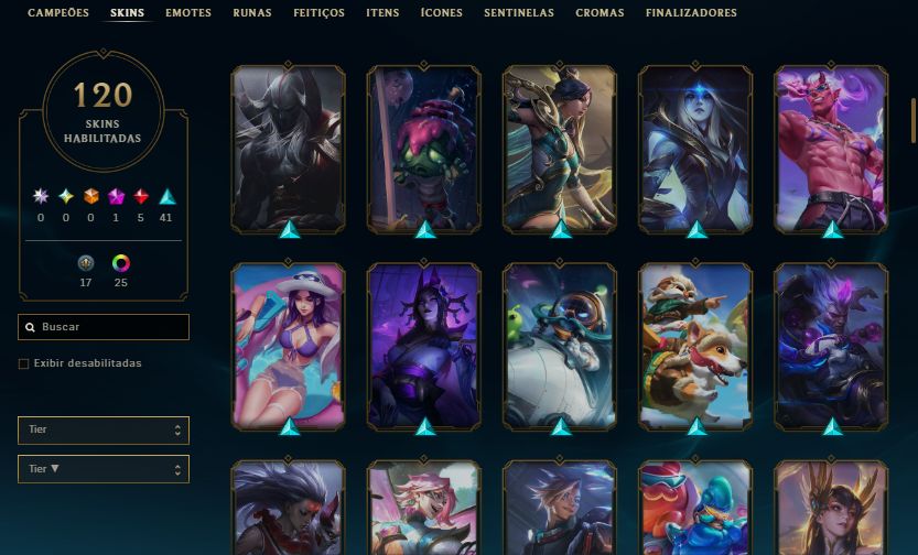 CONTA LOL ESMR 1 | LEVEL 273 | 120 SKINS | FULL CHAMPS | FULL ACESSO |EX DIAMOND