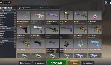 CONTA ROBLOX BLOXSTRIKER RARA FACA BORBOLETA + SKINS LENDÁRIAS