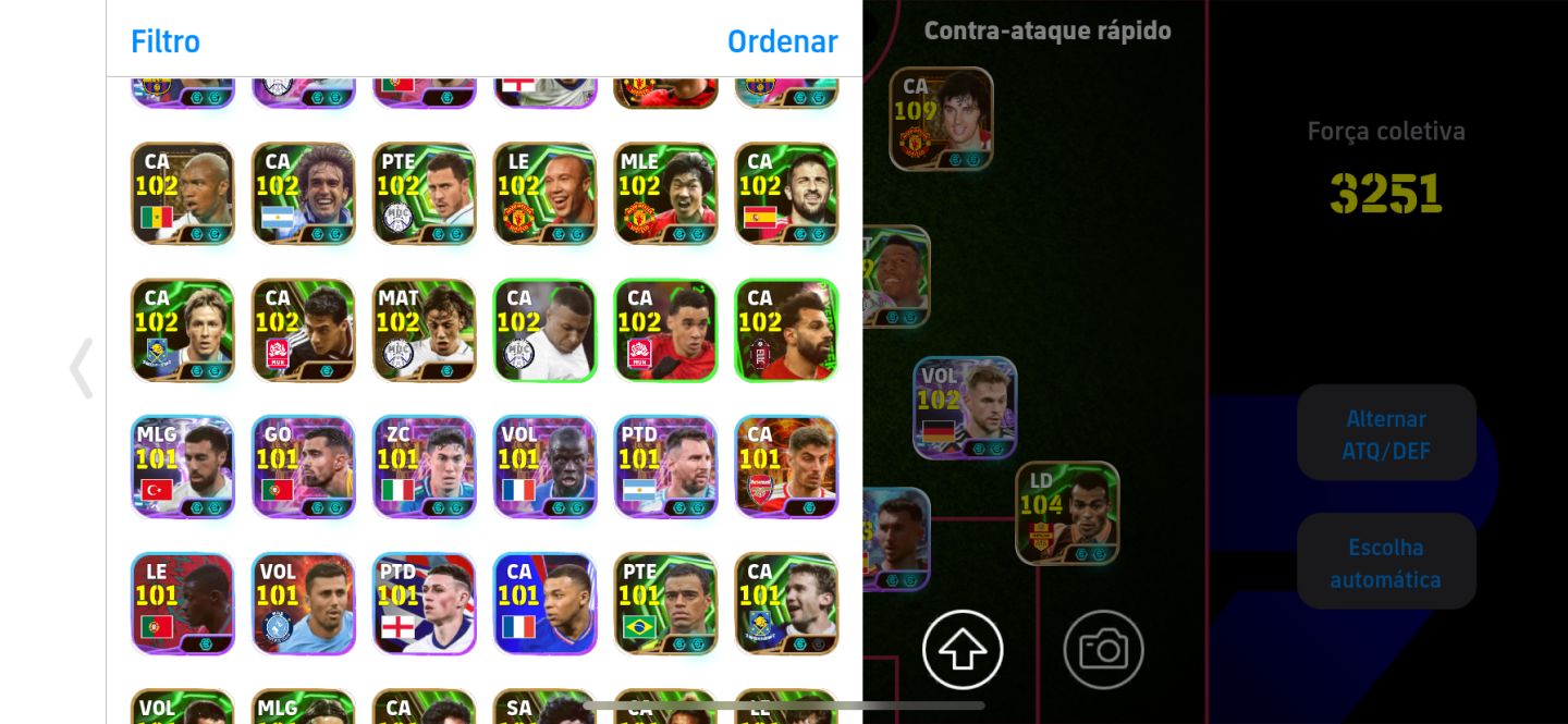 Conta de efootball, 3252 ov