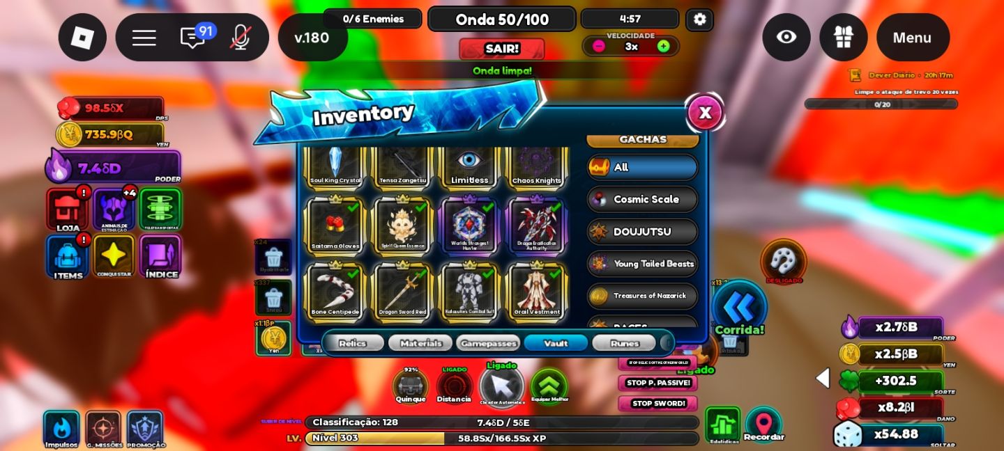 SERVIÇOS & FARM ANIME ASTRAL SIMULATOR