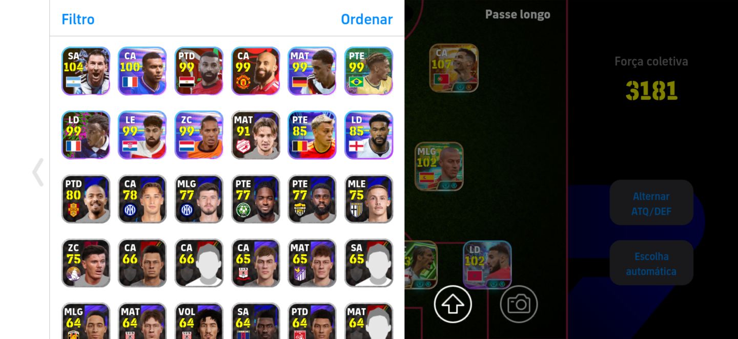 Conta efootball, a braba do Cristiano ronaldo, ibra e reus, chama