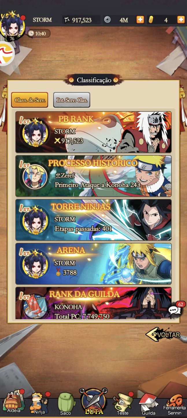 CONTA TOP 1 SERVIDOR NUVEM 2 NINKAI LIBERATOR