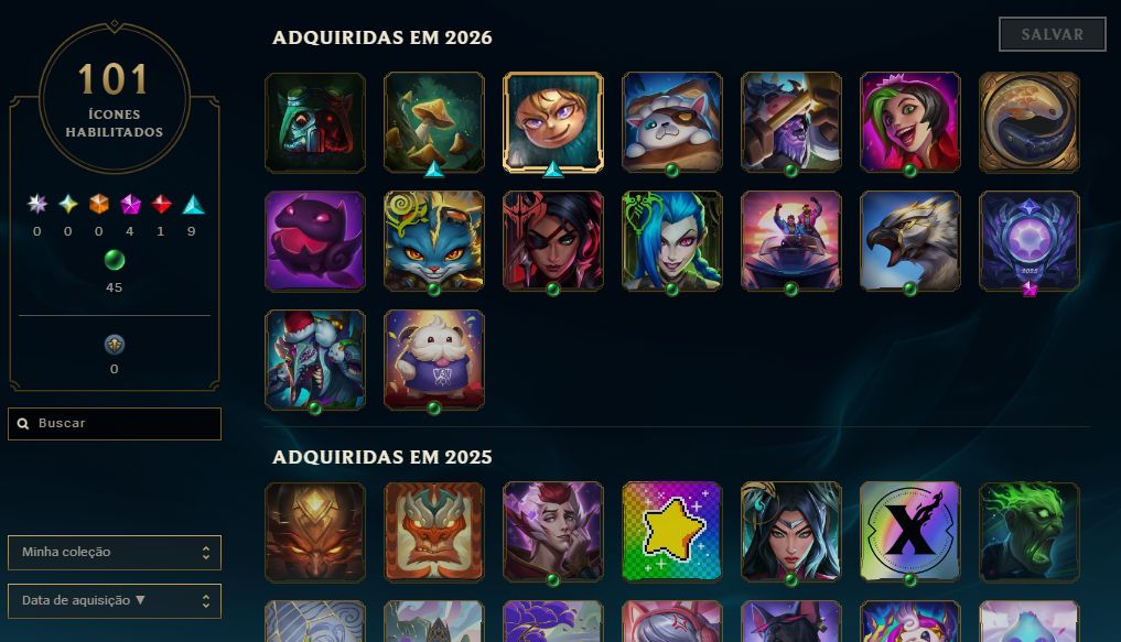 CONTA DIAMANTE 2 COM ALGUMAS SKINS E BONECOS