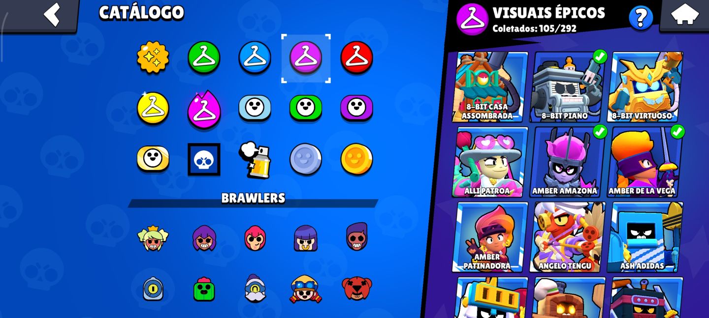 Conta de Brawl muito upado com 285 skins
