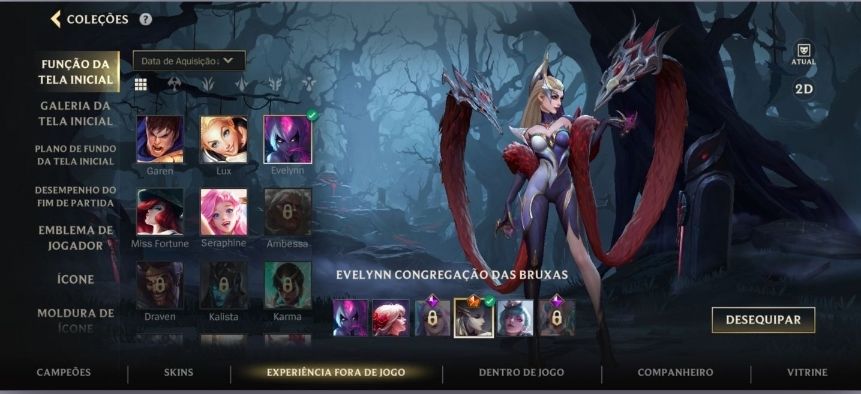 Wild rift iniciante main evelynn/syndra faltando apenas 2 skins da evelynn